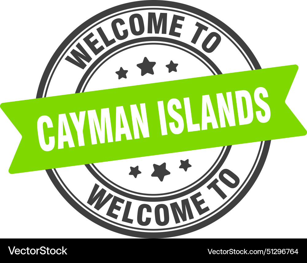 Welcome to cayman islands stamp Royalty Free Vector Image