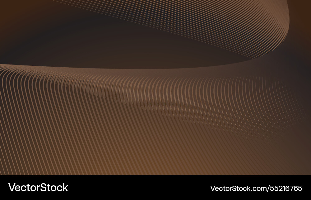 Brown gradient with stripes curve line abstract Vector Image