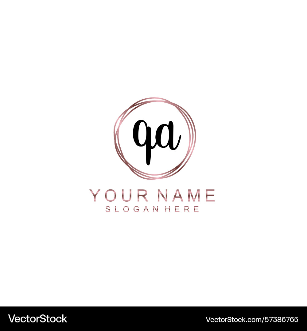 Elegant qa initial logo designs with artistic Elegant qa initial logo designs with artistic Vector Image
