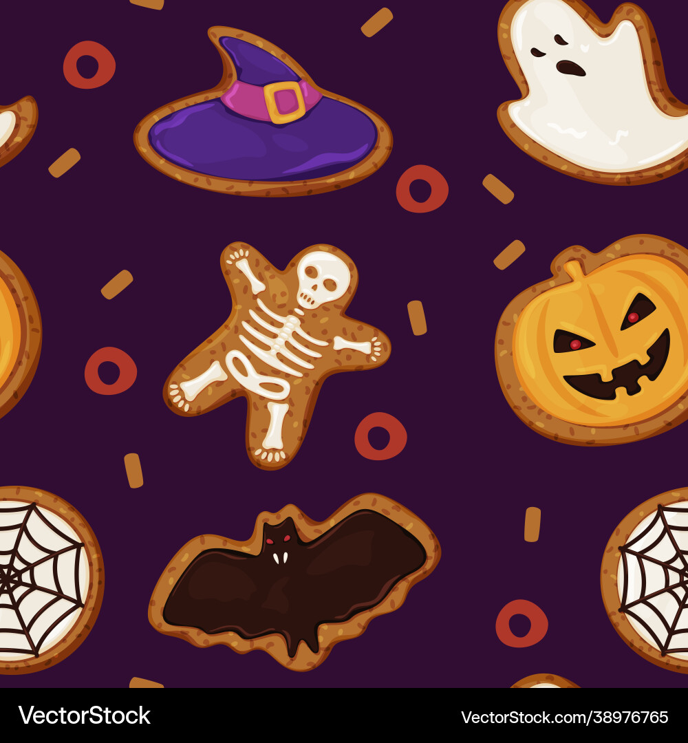 Halloween Seamless Pattern Vector Image