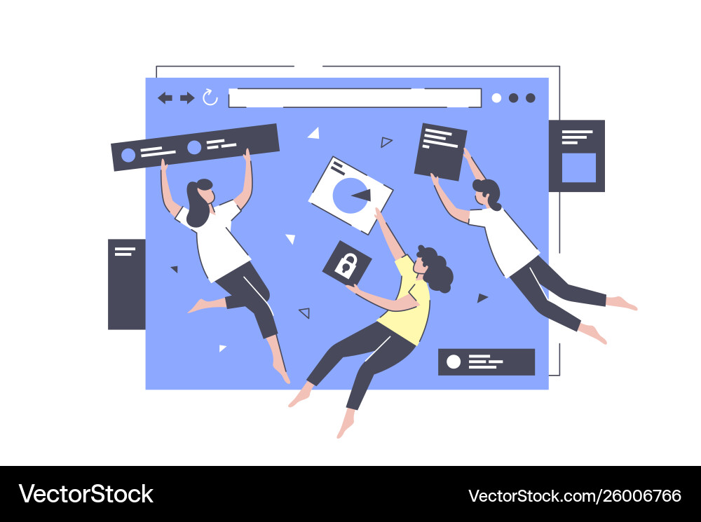 App development in flight App development in flight vector image