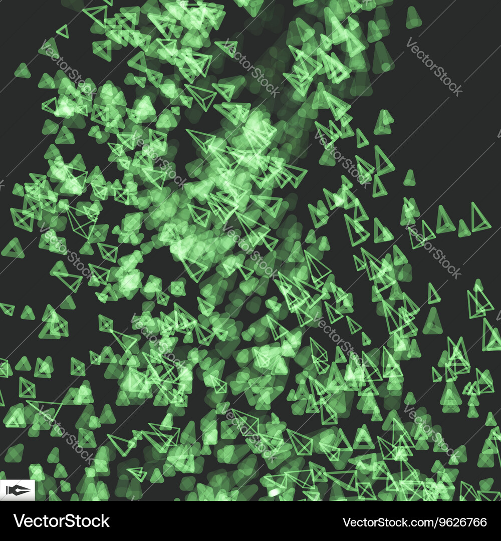 Array with dynamic emitted particles background Vector Image