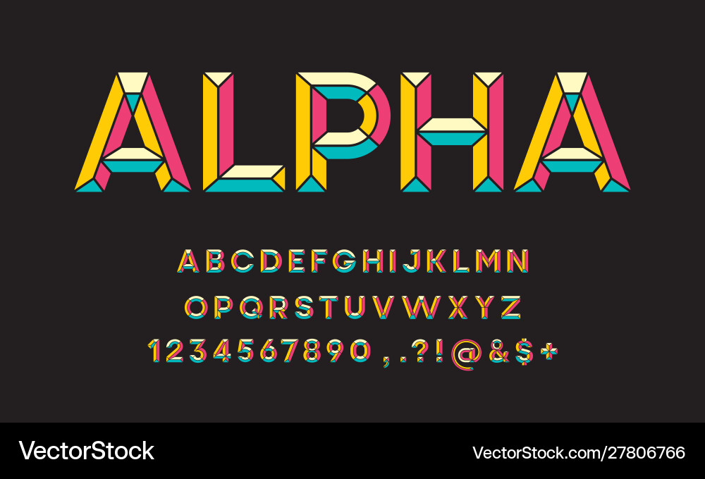 Chisel font Chisel font vector image