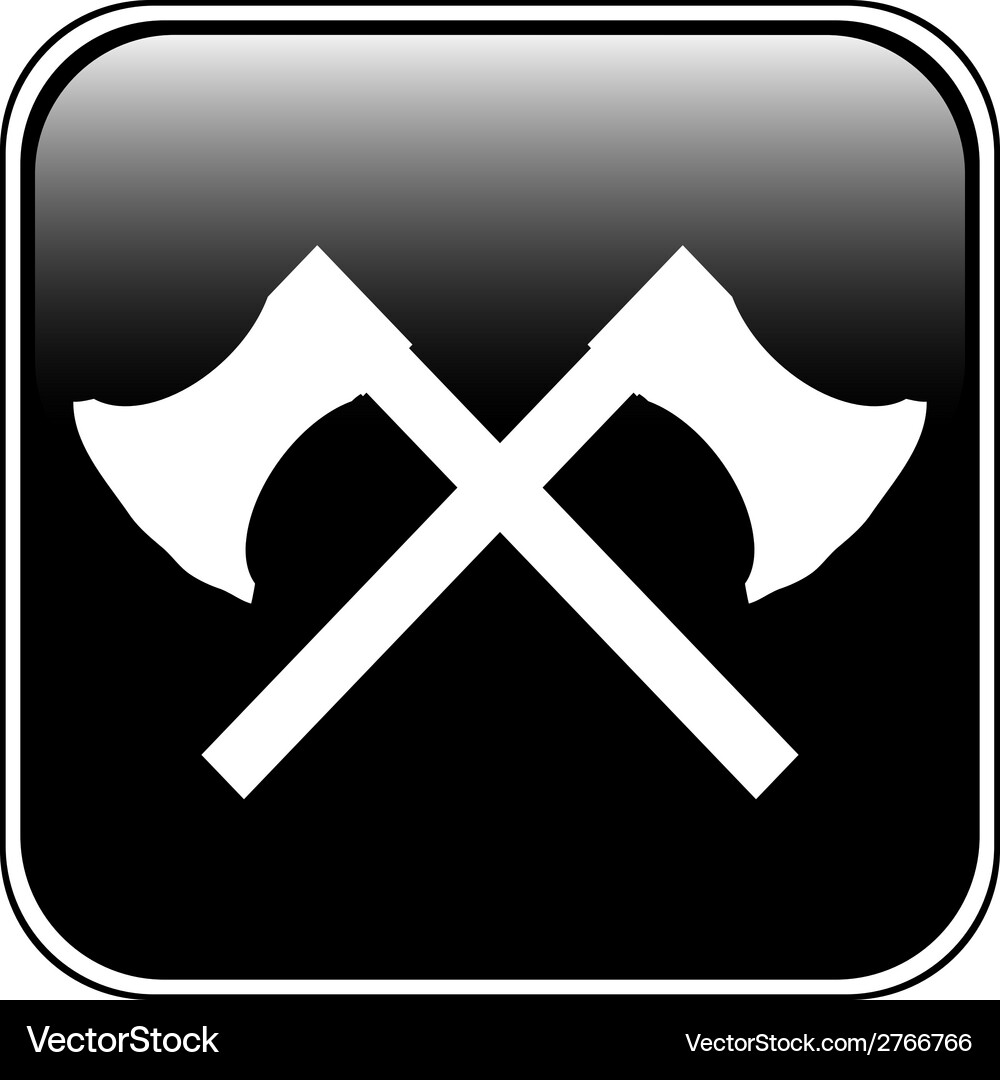 Crossed axes button Vector Image