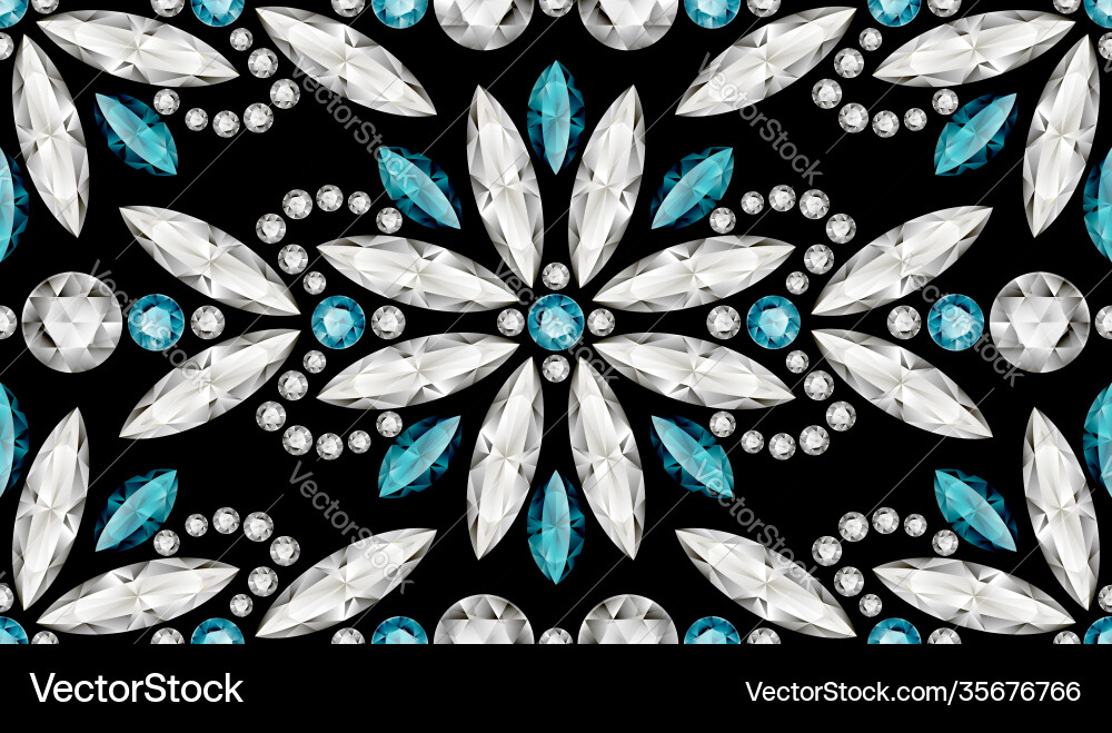 Diamond Jewelry Pattern Royalty Free Vector Image