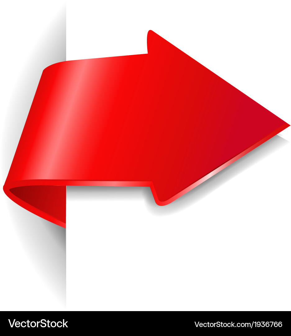 Dynamic Red Arrow with Mesh Vector Image
