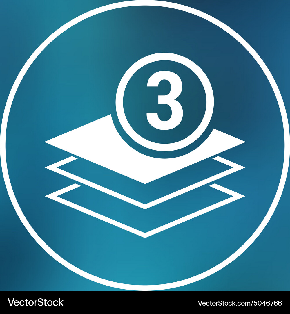 Elegant pyramid multiple layer element icons Vector Image