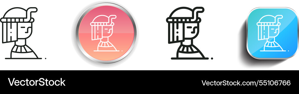 Isis icon thin linear regular and button style vector image