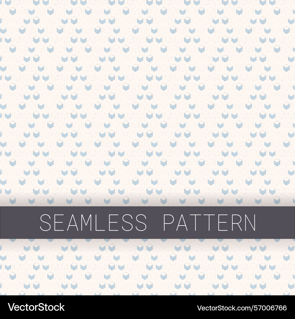 Minimal isometric cube seamless pattern vector image