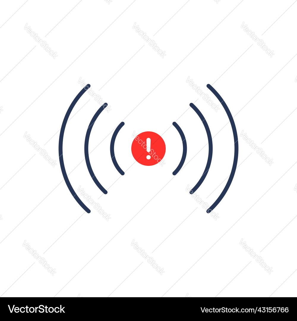 Wifi icon like no internet or connection Wifi icon like no internet or connection vector image