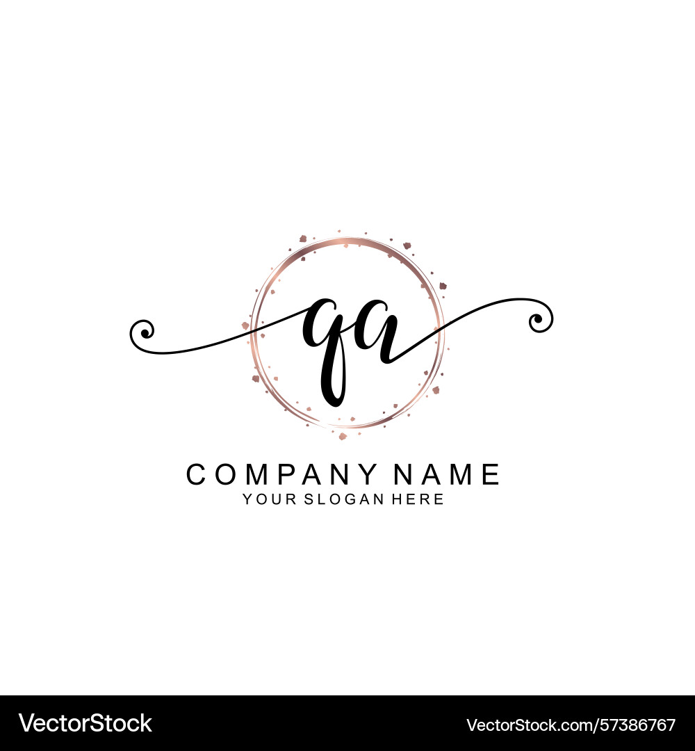 Elegant qa initial logo collection with modern Vector Image