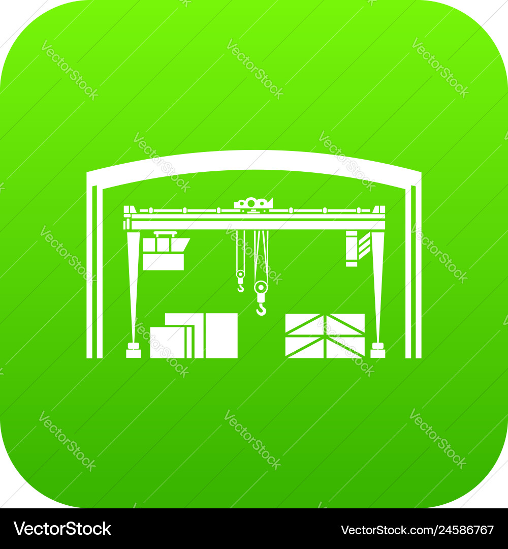 Storage and loading icon green Storage and loading icon green vector image