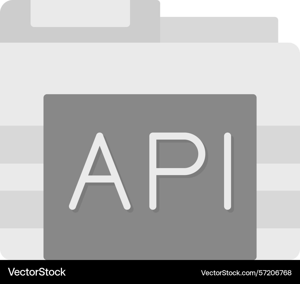 Api icon vector image