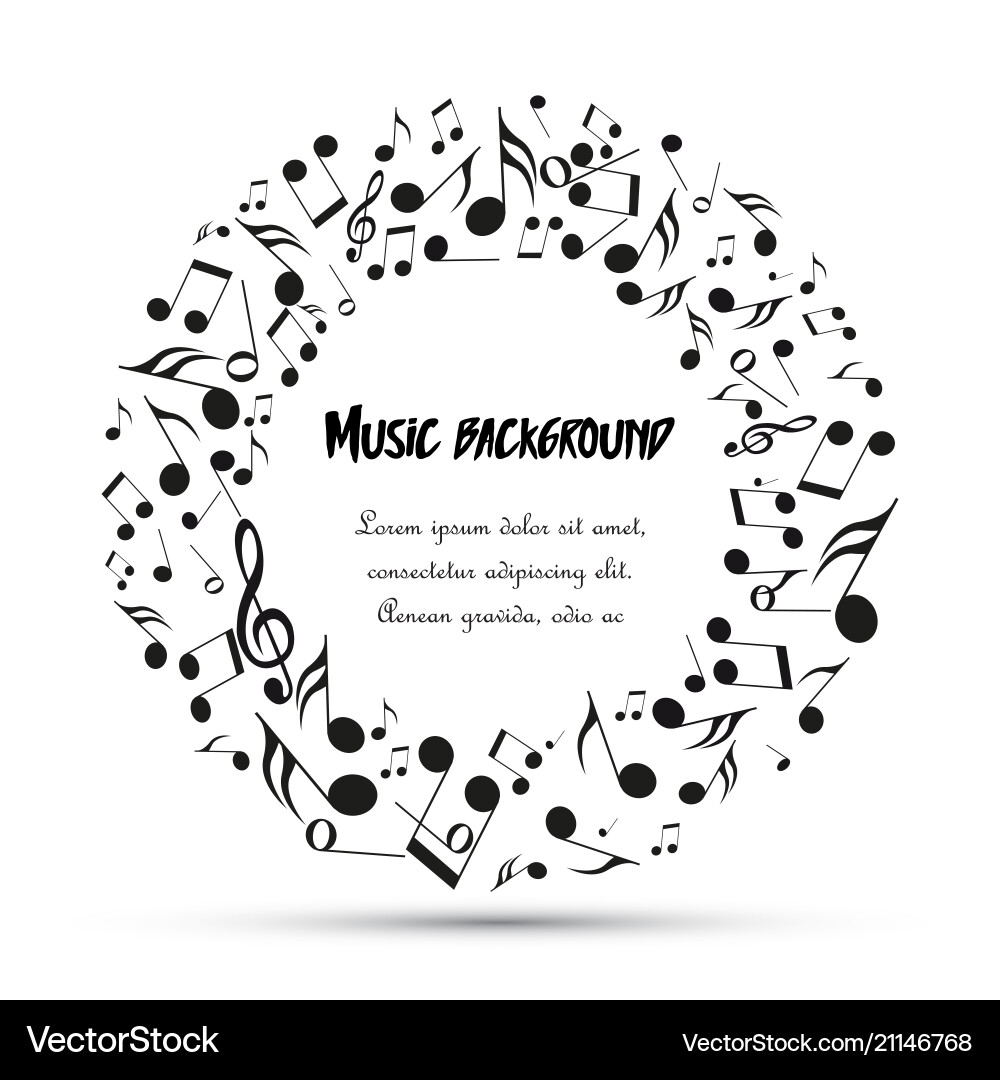 Decoration of musical notes Decoration of musical notes vector image