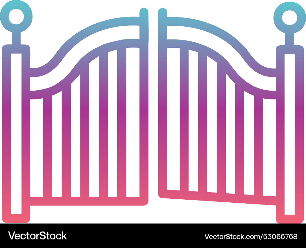 Gate line gradient design Vector Image
