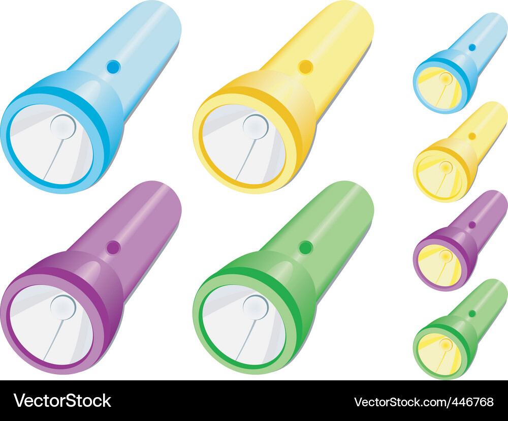 Multiple Flashlights Vector Image