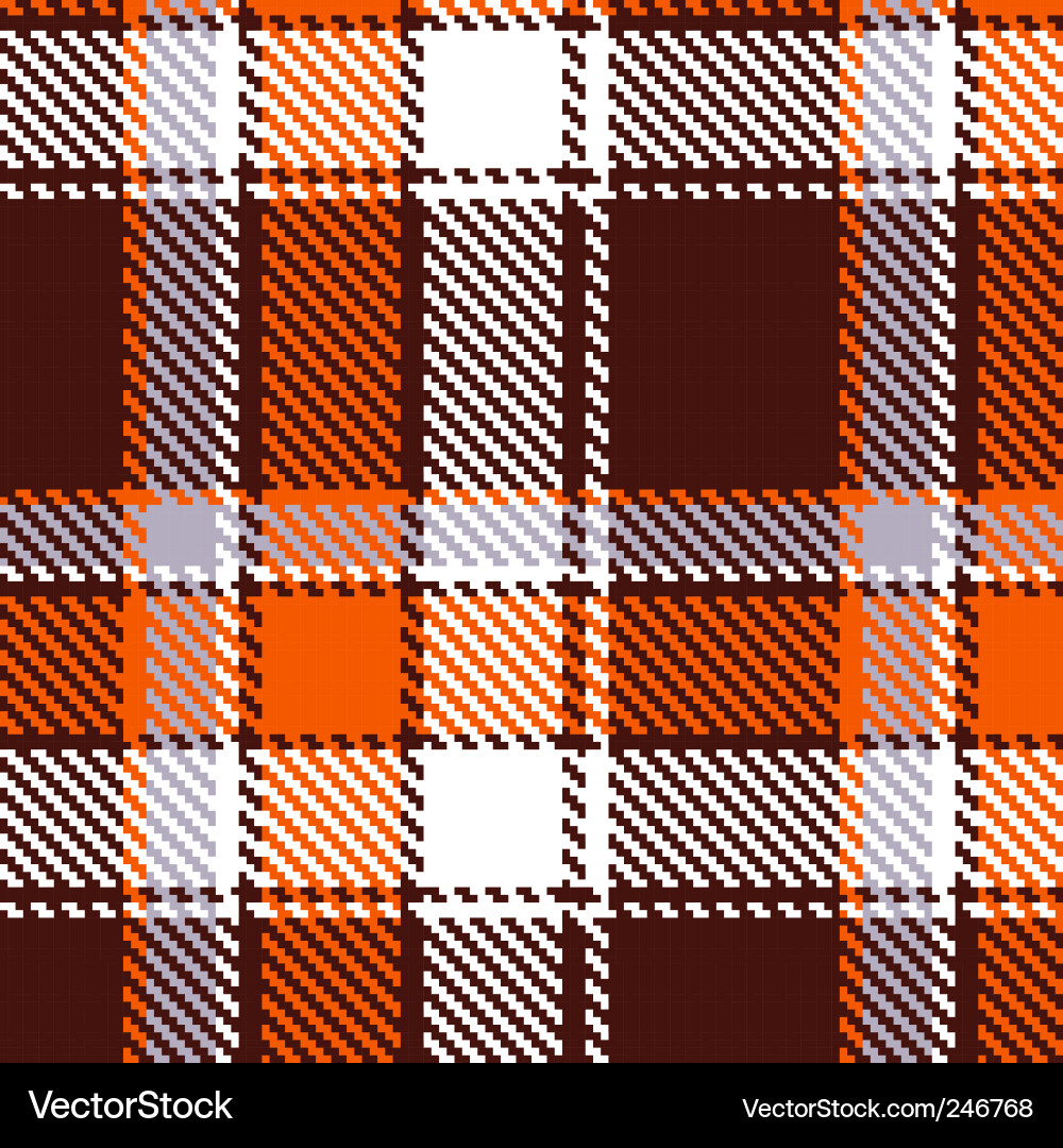 Orange and Gray Checkered Pattern Vector Image