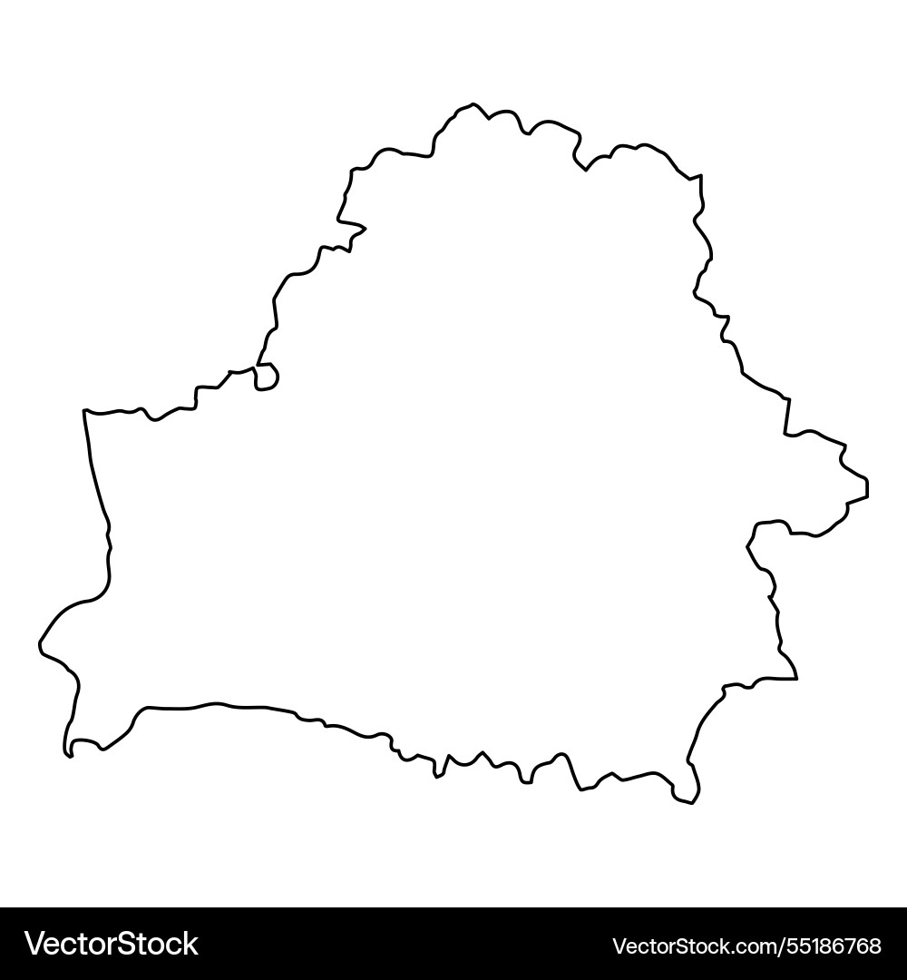 Outline map of belarus eastern europe border shape Vector Image