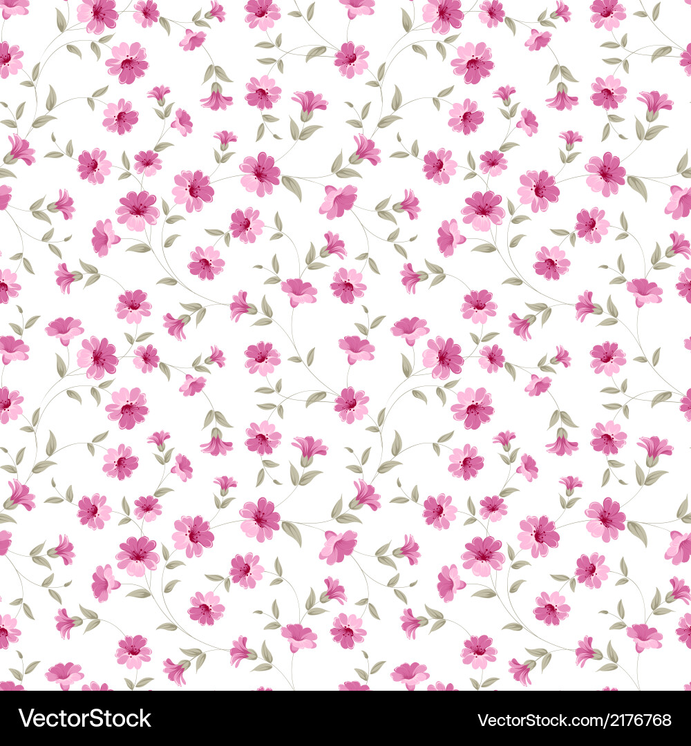 Pink flowers fabric Vector Image