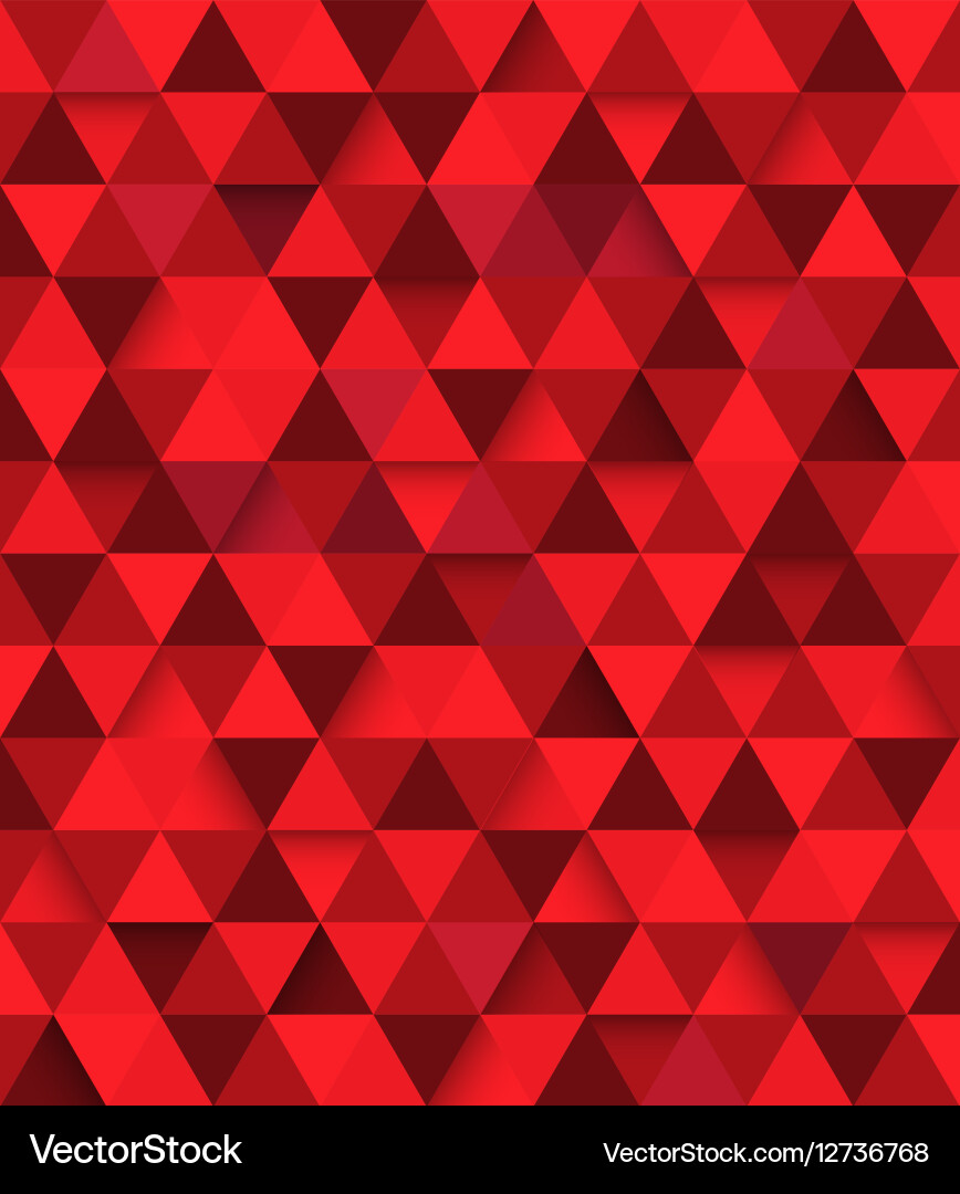 Red Triangle Pattern - Seamless Geometric Vector Image