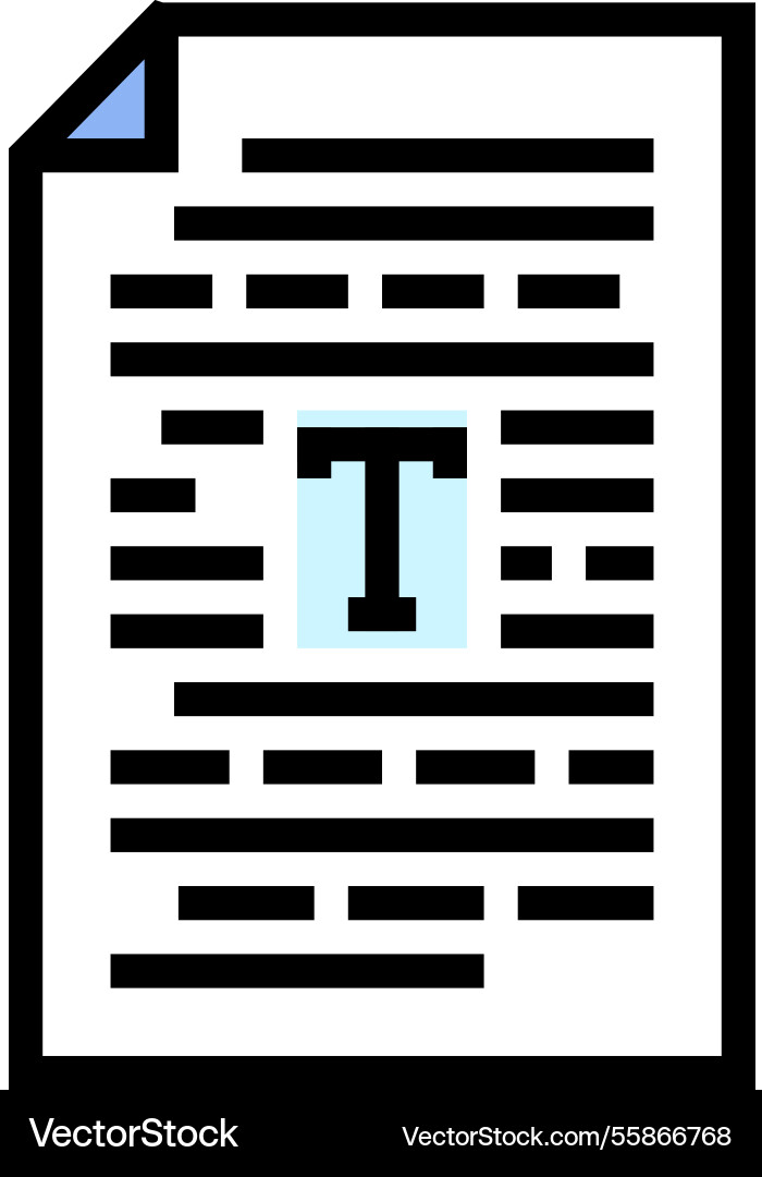 Text document nlp color icon vector image