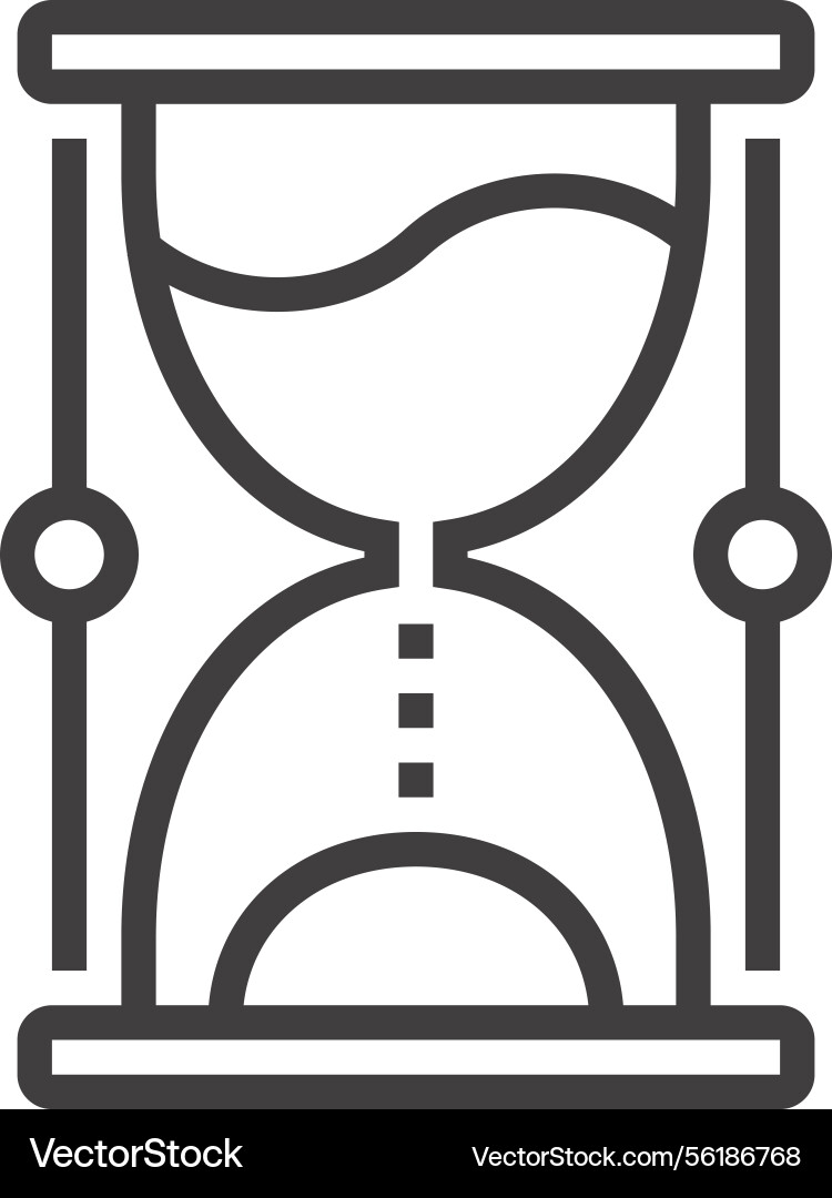 Time efficiency flat line web icon Time efficiency flat line web icon vector image