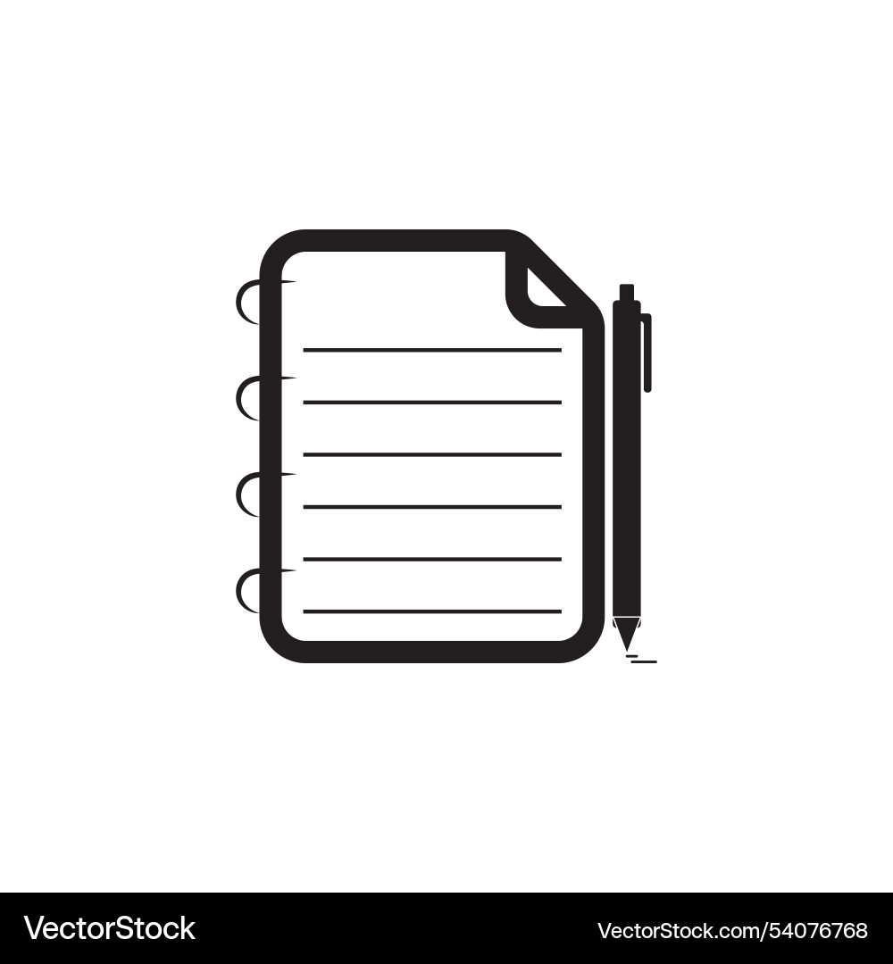 Write document user interface outline icon logo Vector Image