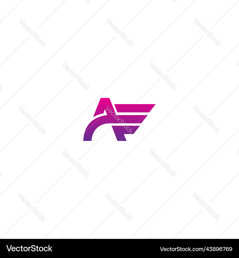 A initial wing logo A initial wing logo Vector Image
