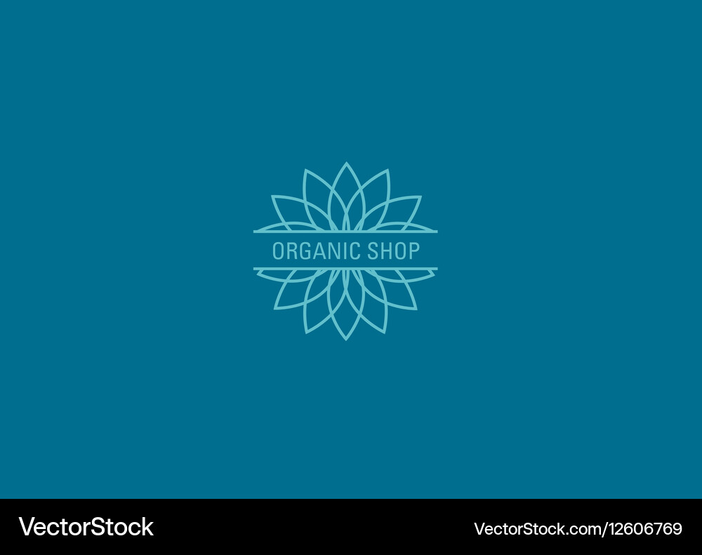 Development of linear logo pattern in the form Vector Image