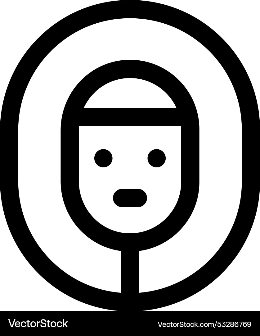 Eskimo icon thin linear style design isolated Eskimo icon thin linear style design isolated vector image