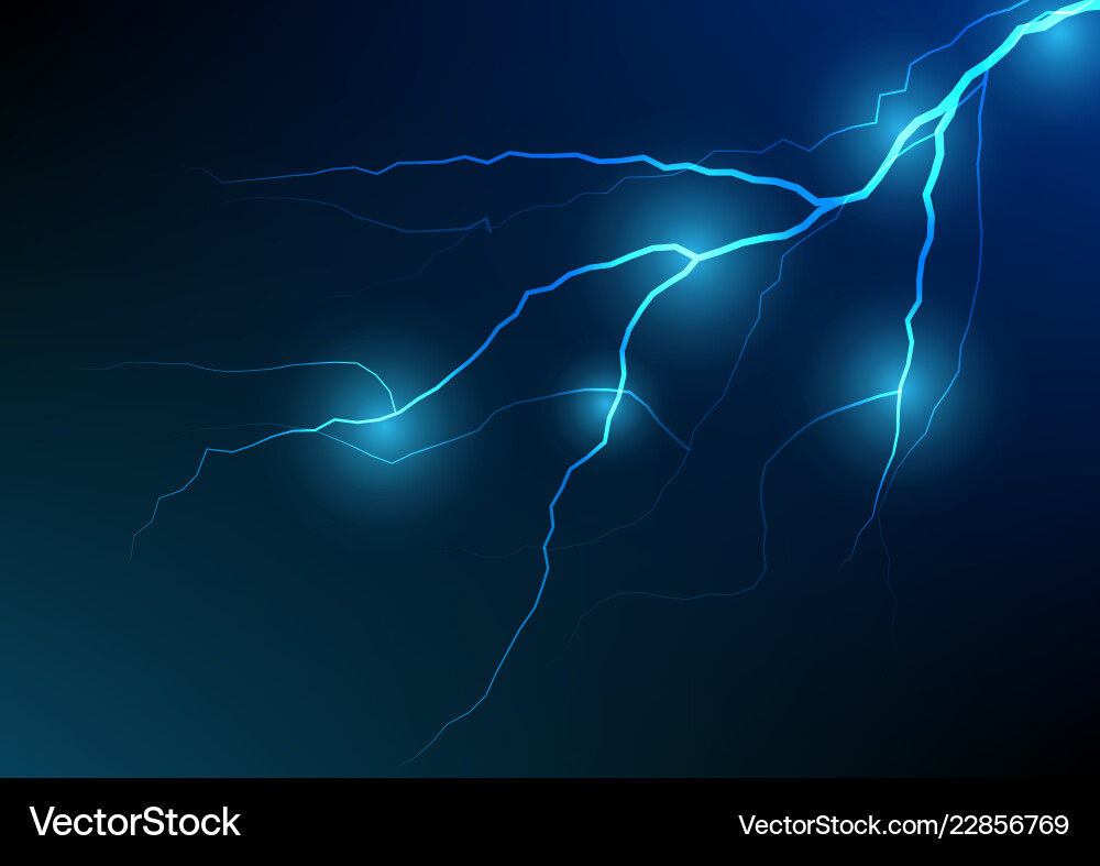Lightning and thunder bolt effect background Vector Image