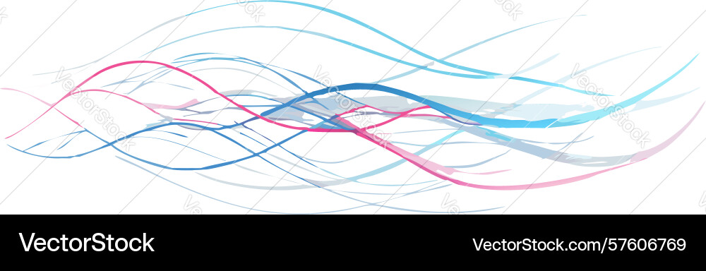 Serene wavy lines abstract background element vector image