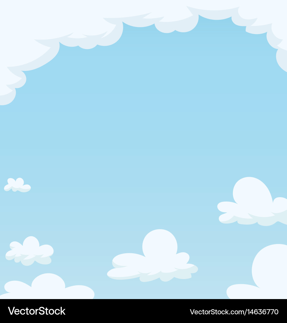 Blue sky with cloud Royalty Free Vector Image - VectorStock
