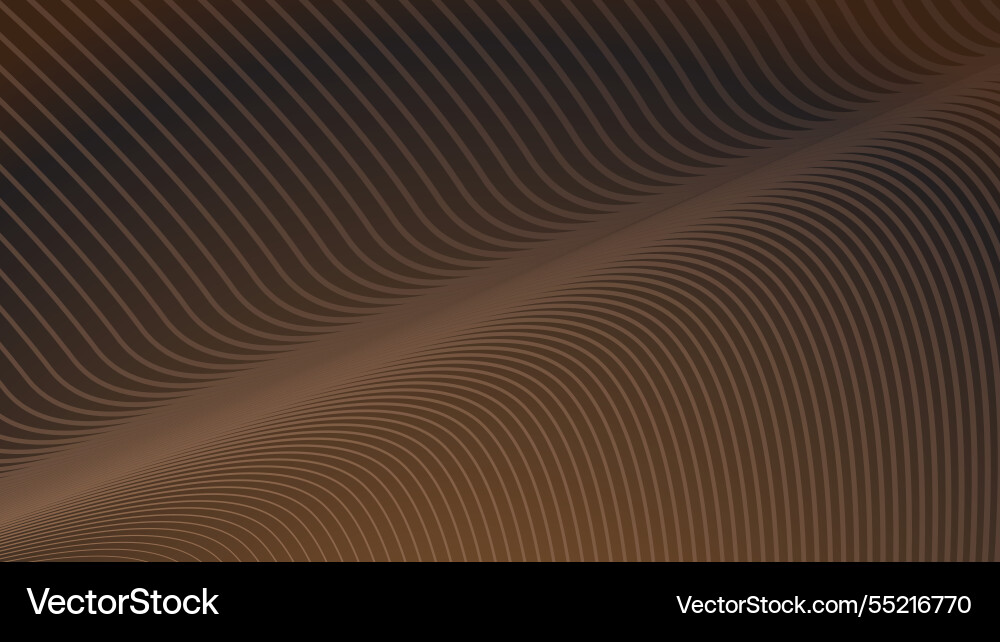 Brown gradient with stripes curve line abstract Vector Image