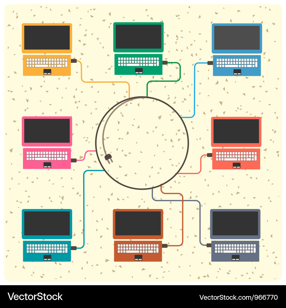 Concept of network vector image
