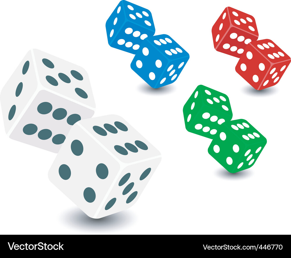 Craps Dice Roll Vector Image