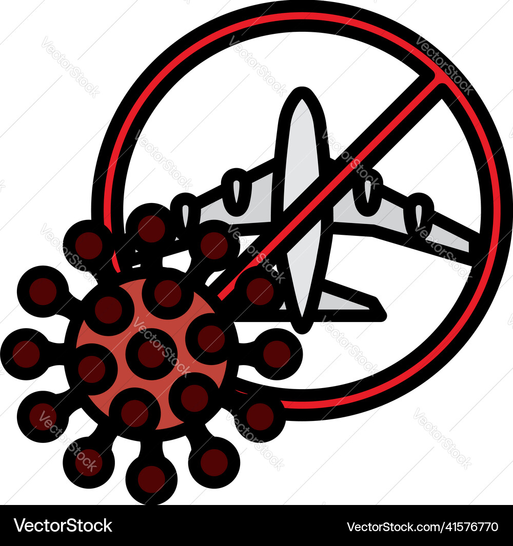 Flight cancelled icon vector image