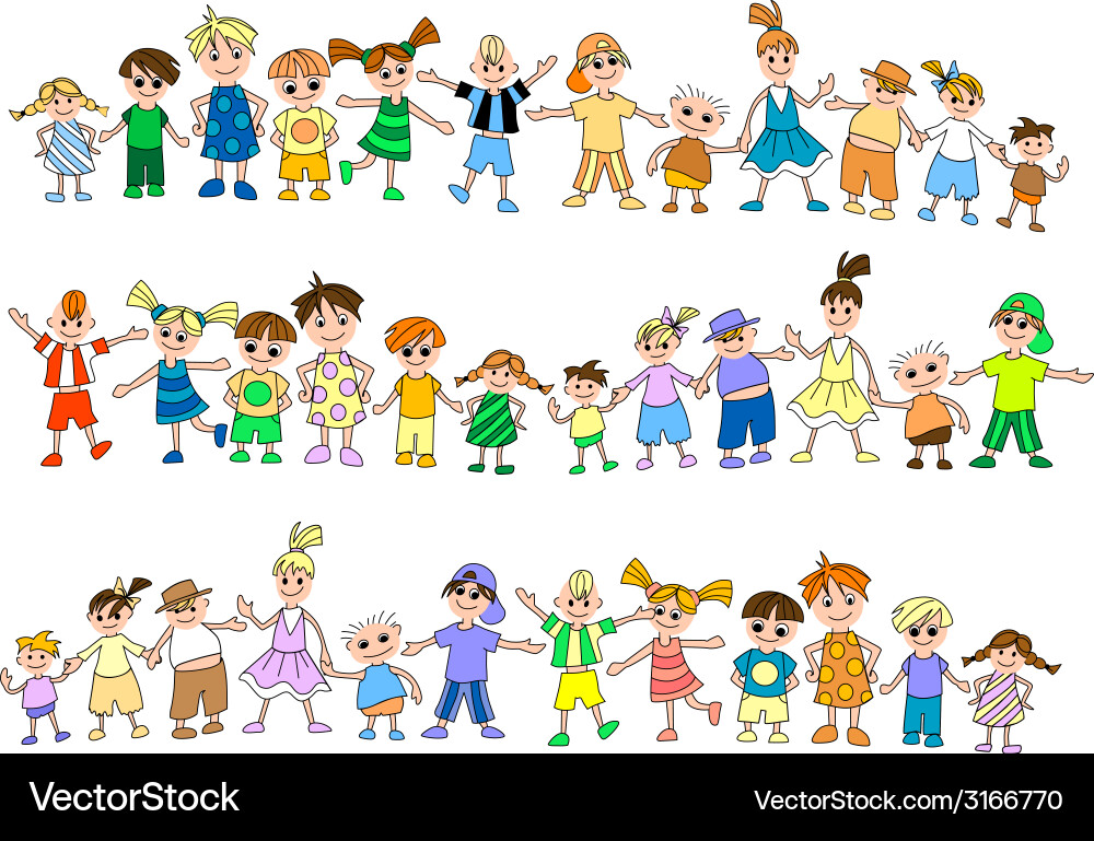 Jumping children Royalty Free Vector Image - VectorStock