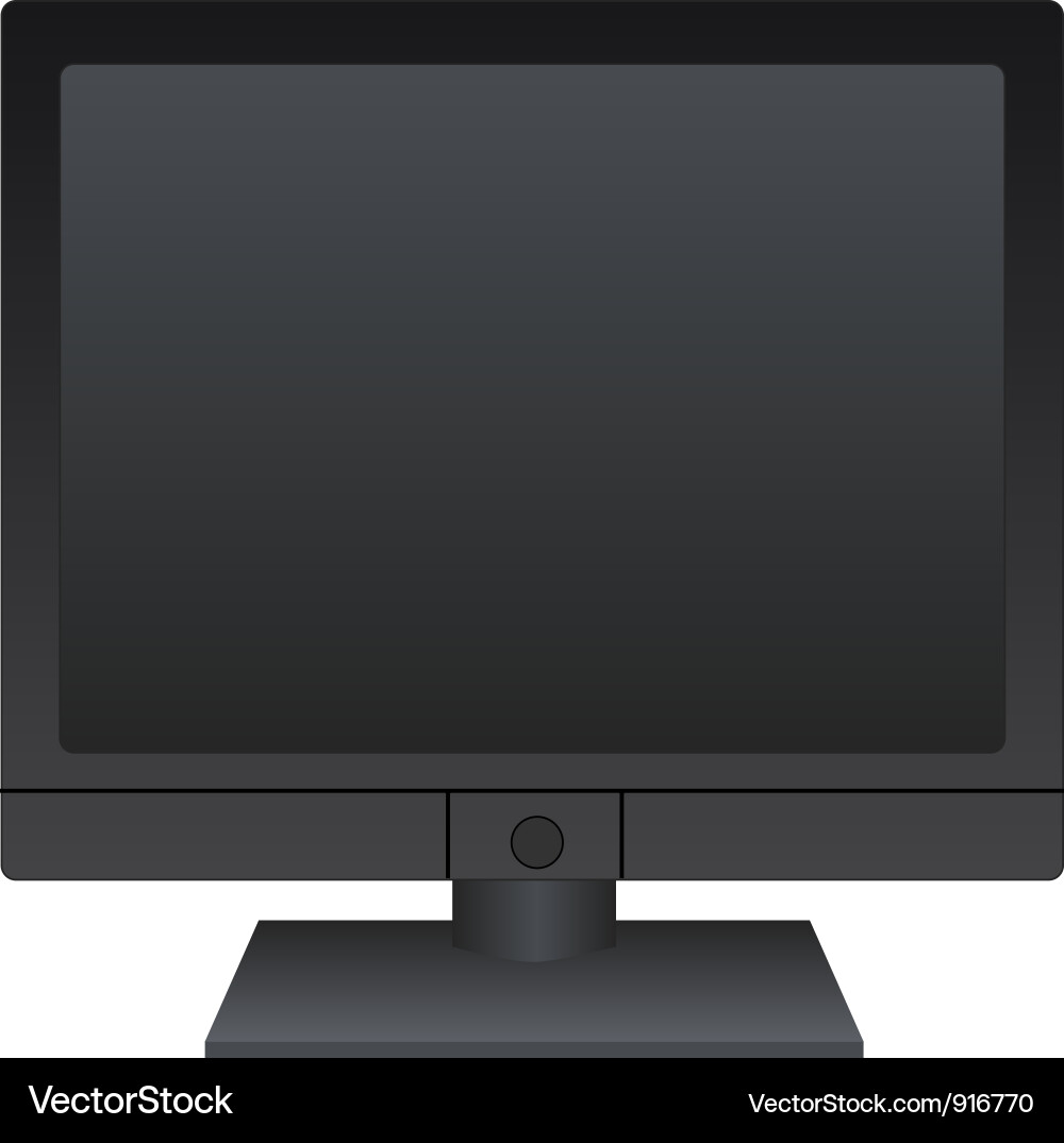 LCD Monitor Display Vector Image