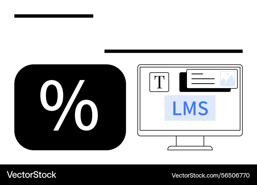 Learning management system interface Learning management system interface vector image