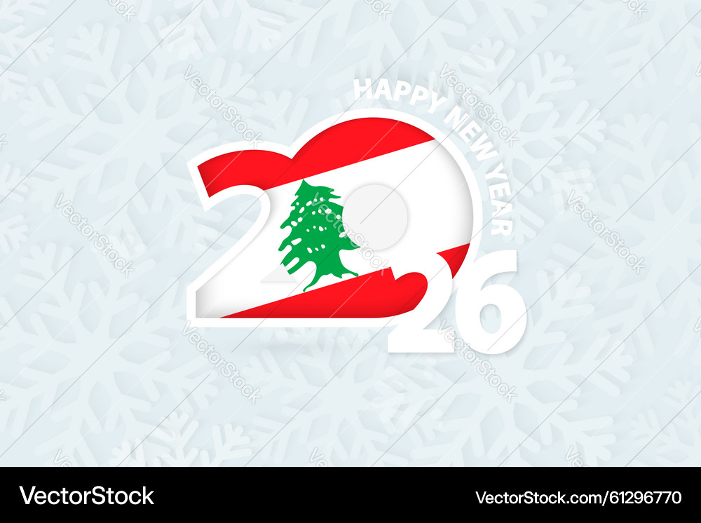 Lebanon New Year 2026 Celebration Royalty Free Vector VectorStock Lebanon New Year 2026 Celebration Vector 61296770 