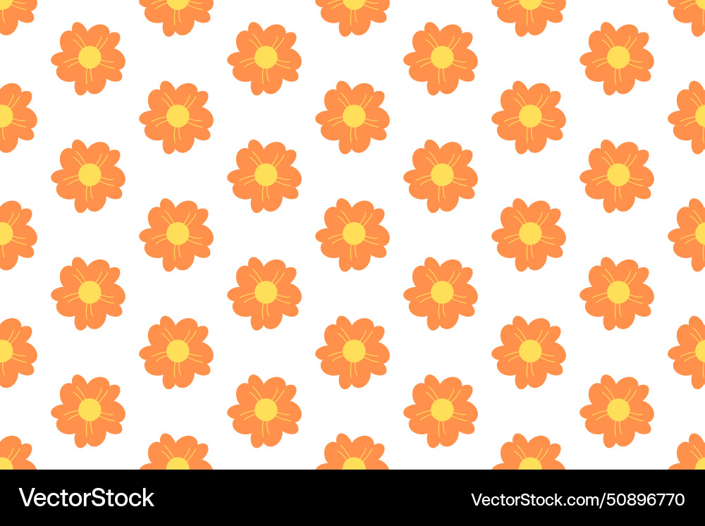 Nature pattern design with flower shape in flat Vector Image
