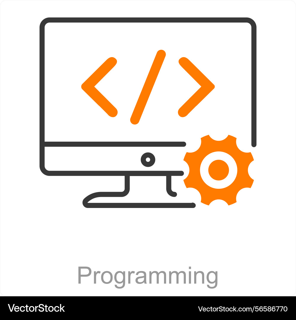 Programming icon concept vector image