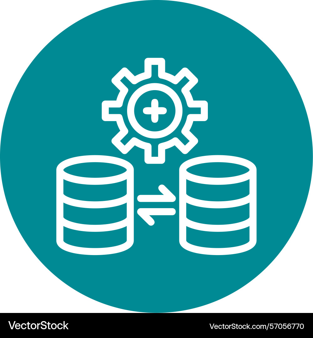 Replication line circle style icon design vector image