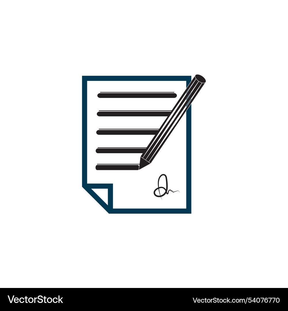 Write document user interface outline icon logo Write document user interface outline icon logo Vector Image