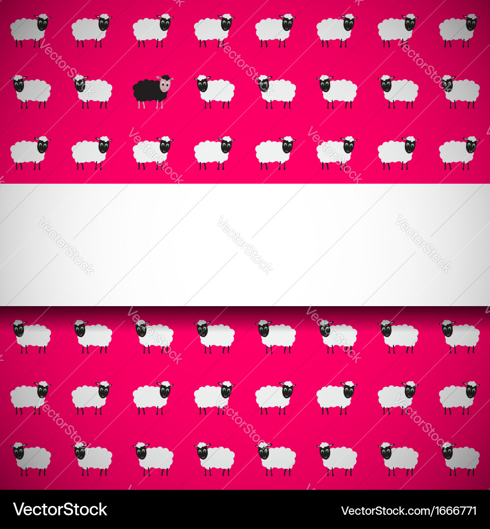 Cute Sheep Seamless Pattern Vector Image