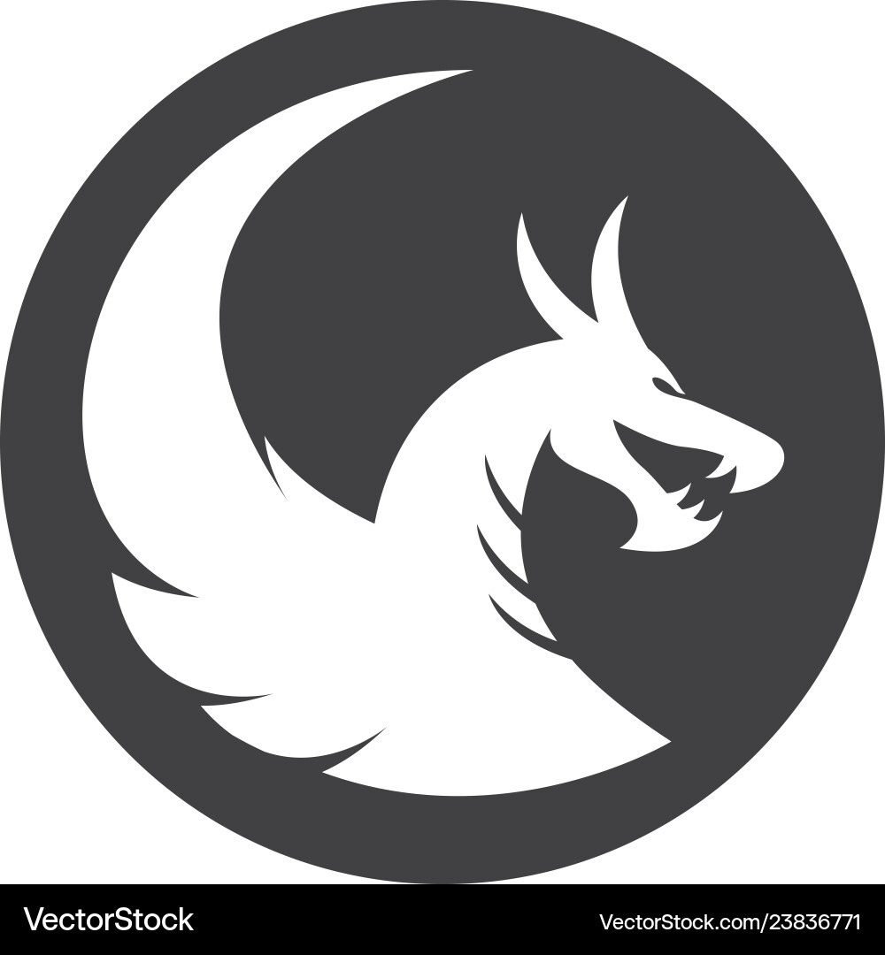 Drachenkopf Symbol Vektorbild
