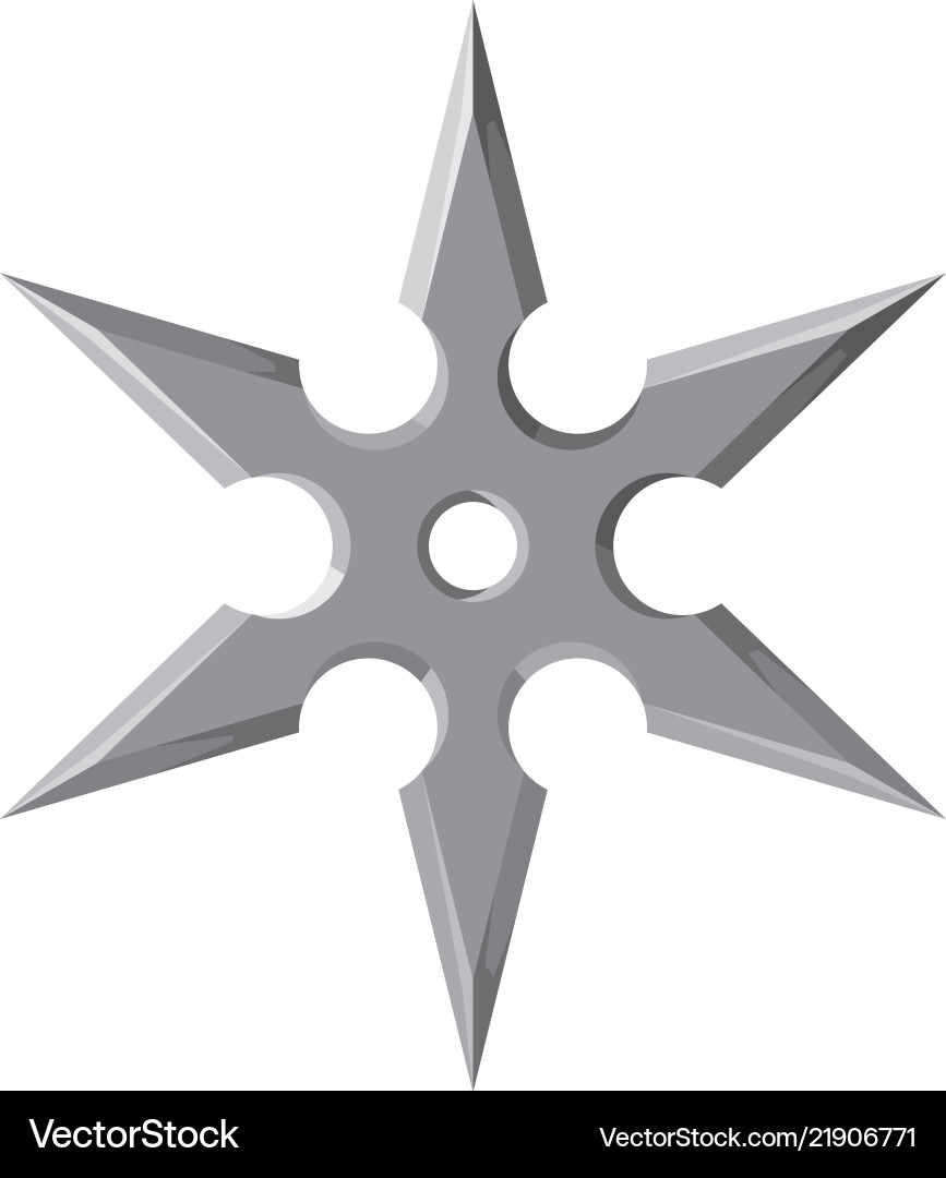 Ninja star - shuriken Royalty Free Vector Image