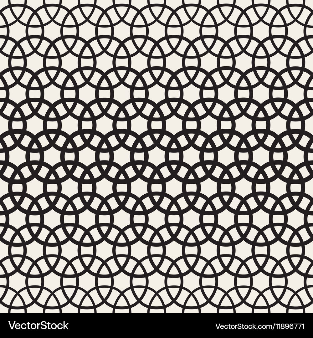 Overlapping Circle Lattice Pattern Vector Image
