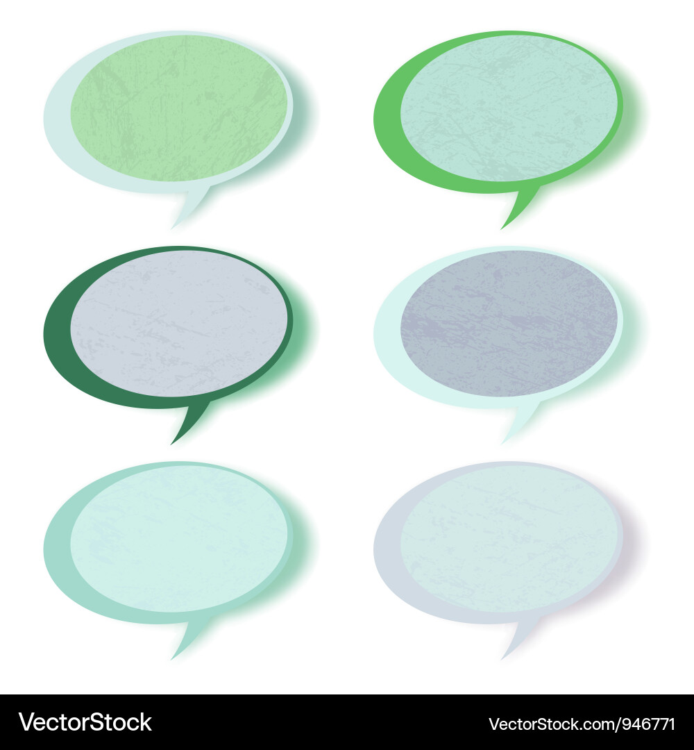 Retro Speech Bubbles Collection Vector Image
